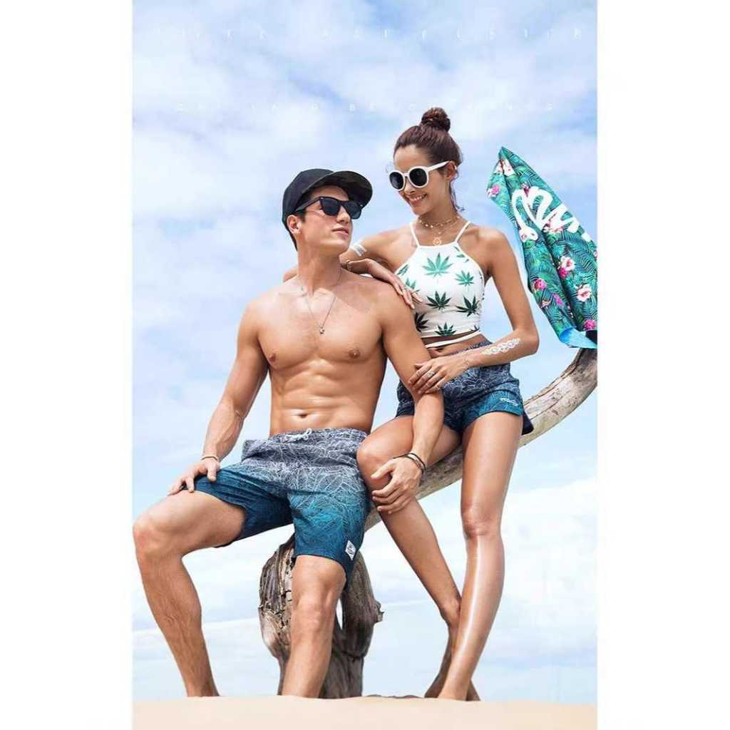 （COD）Celana Pendek Pria/Wanita Jumbo/ Celana Boxer Bermotif Celana Pantai Pria/Wanita Jumbo