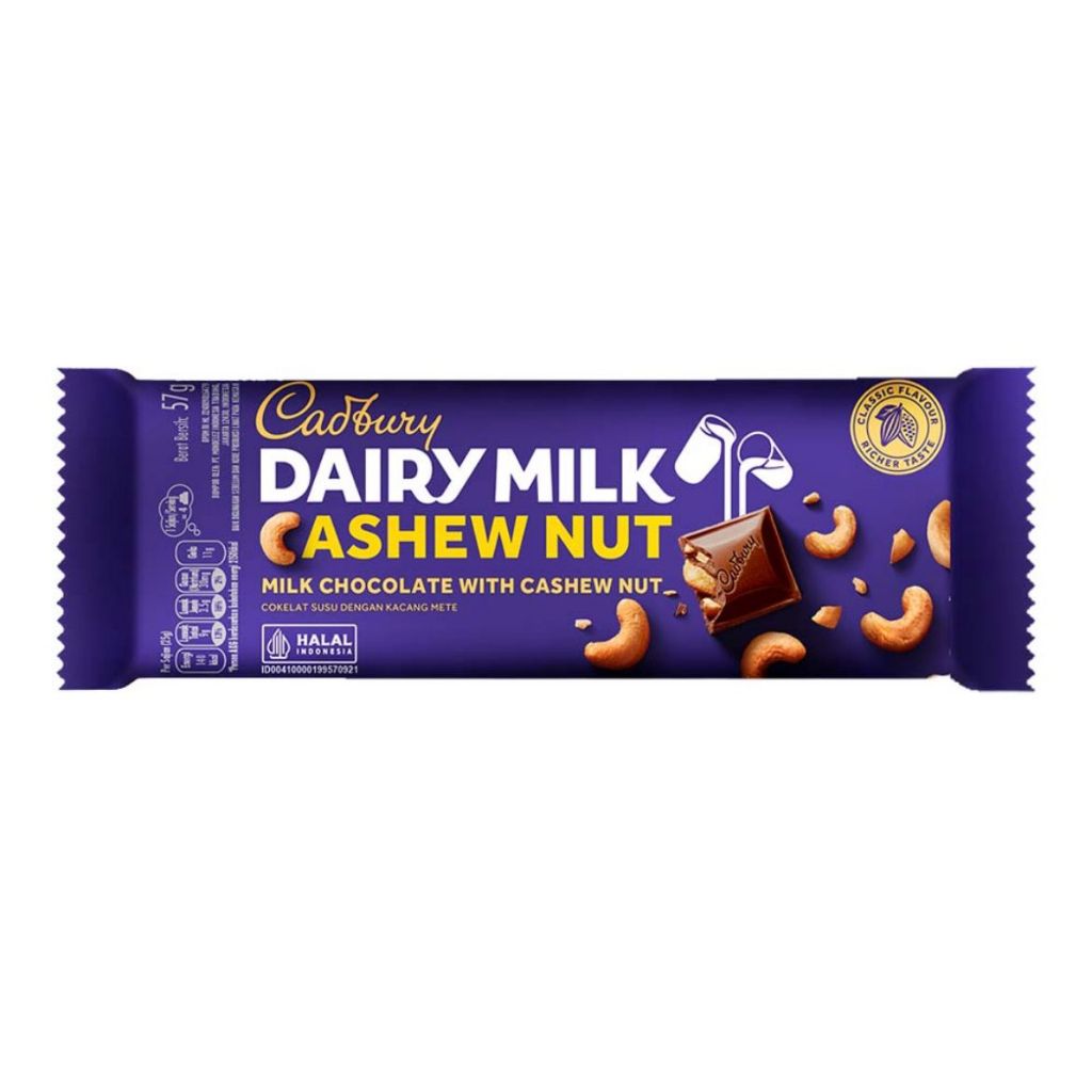 

COKELAT CADBURY DAIRY MILK CASHEW NUT 57GR