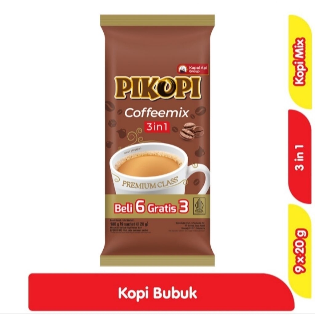 

Pikopi Kopi Instant 3 in 1 KopiMix 9 x 20 g