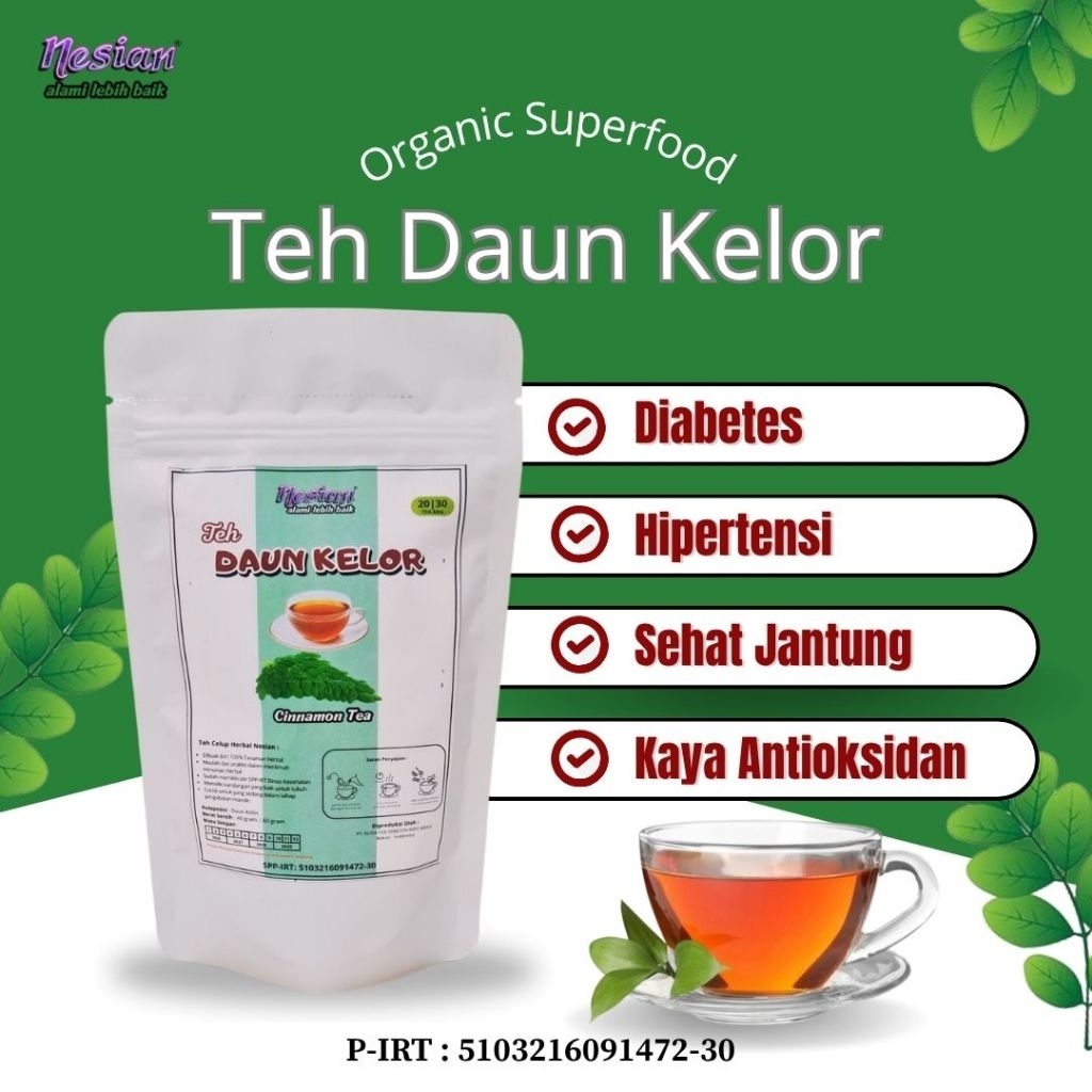 

NESIAN TEH DAUN KELOR | TEH HERBAL | MORINGA OLEIFERA | ISI 20 TES BAG (TEH CELUP)