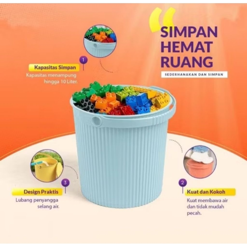 A1 Ember minimalis Kapasitas 10 liter ember cantik Ember Air