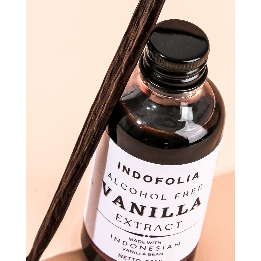 

Indofolia Vanilla Extract Non Alcohol made with Indonesia Vanilla Bean 50 ml - 100ml - 500ml