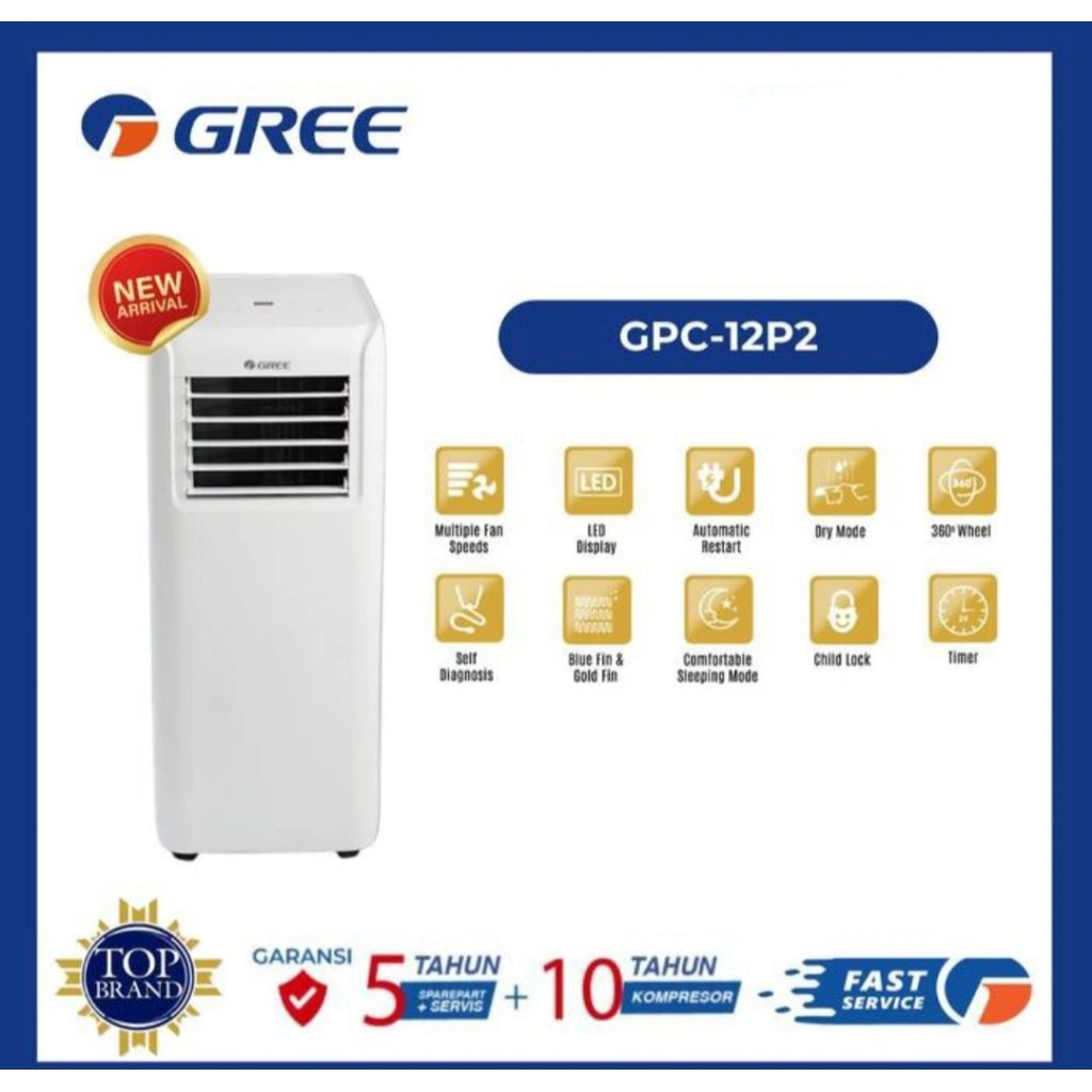 AC GREE PORTABLE 1.5PK GPC-12P2 AC PORTABLE GREE 1.5 PK 12P2 AC GREE PORTABLE 1/5PK