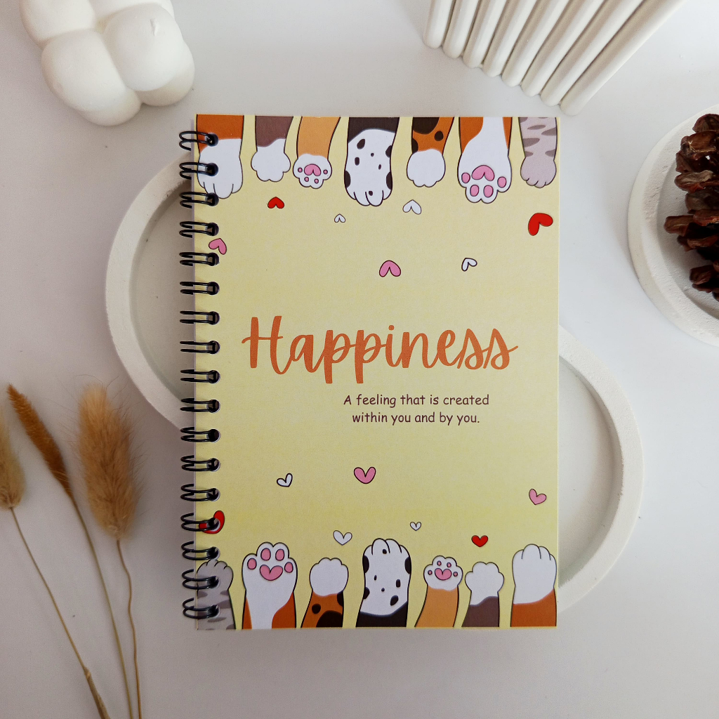 

Notebook A6 Journal (Happiness Cat) /Buku Diary Aesthetic /Buku Catatan Kecil/Notebook