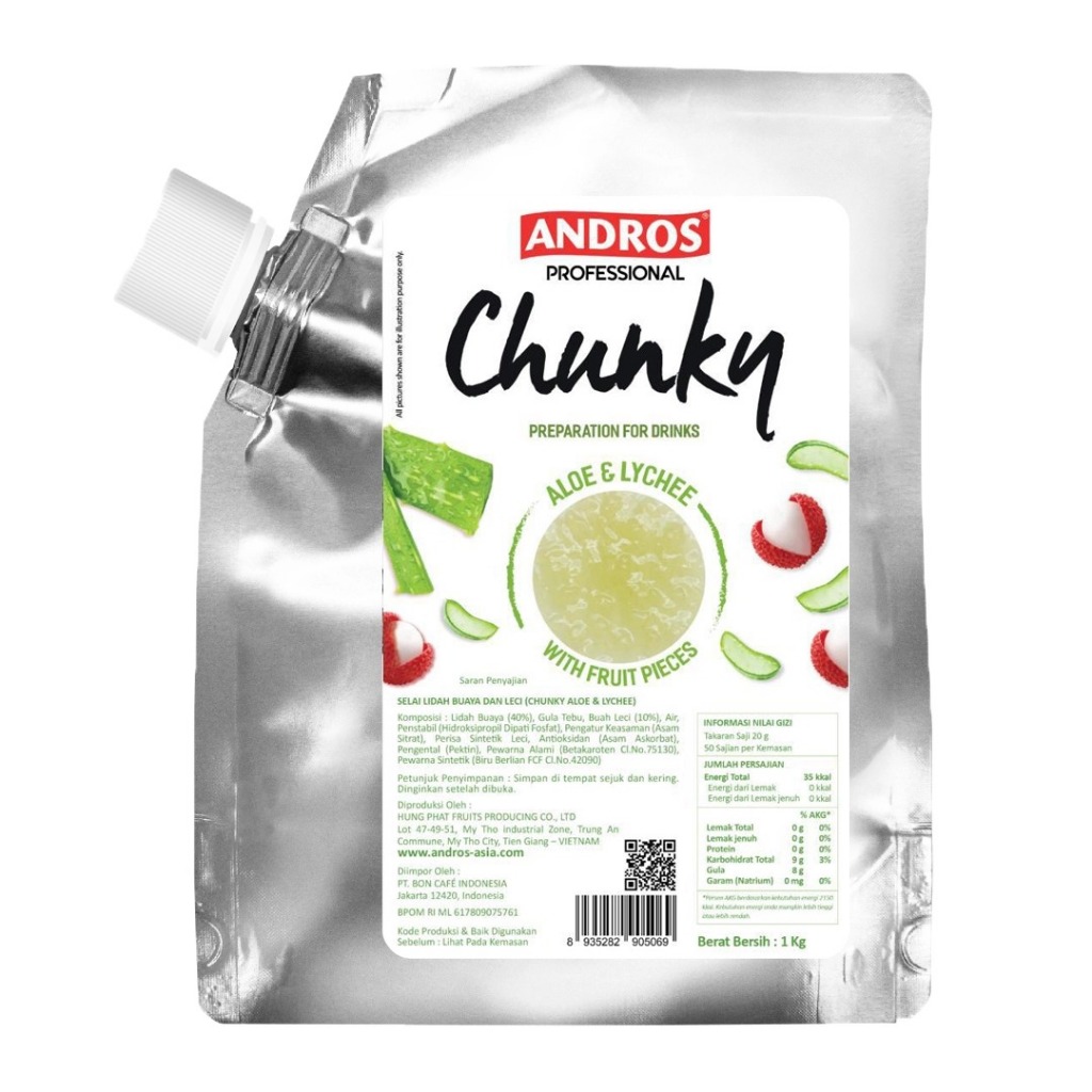 

ANDROS CHUNKY ALOE & LYCHEE JAM 1 KG
