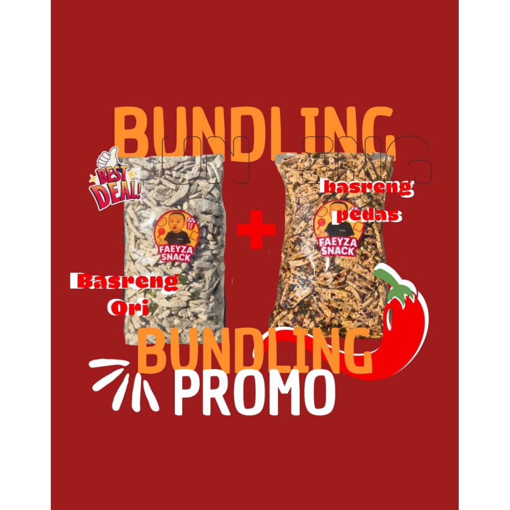 

BELI 1 GRATIS 1 - BUNDLING Basreng Pedas Cikruh - Basreng Original Food Snack