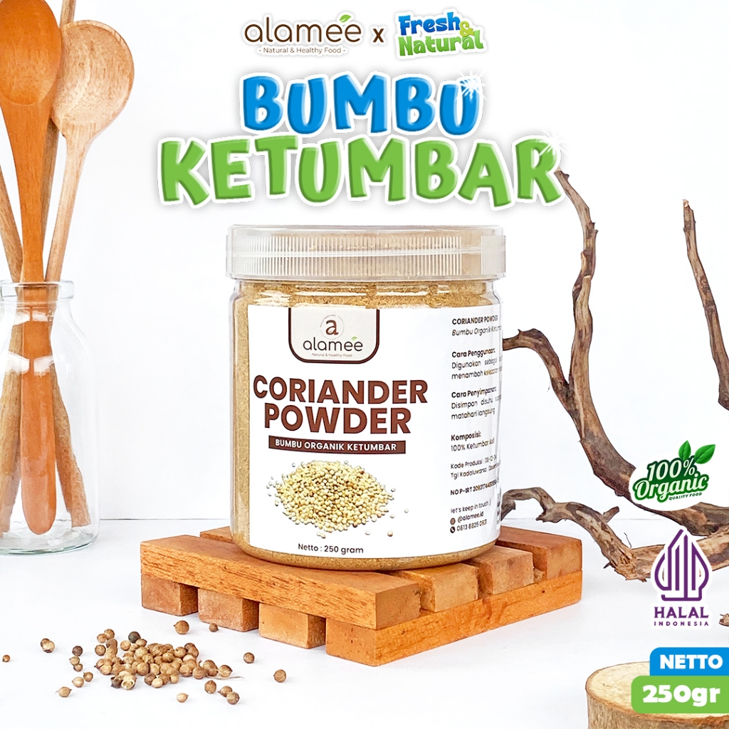 

Ketumbar Bubuk Organik Bumbu Masak Dapur Masakan Instan Coriander Seasoning Powder fresh and natural