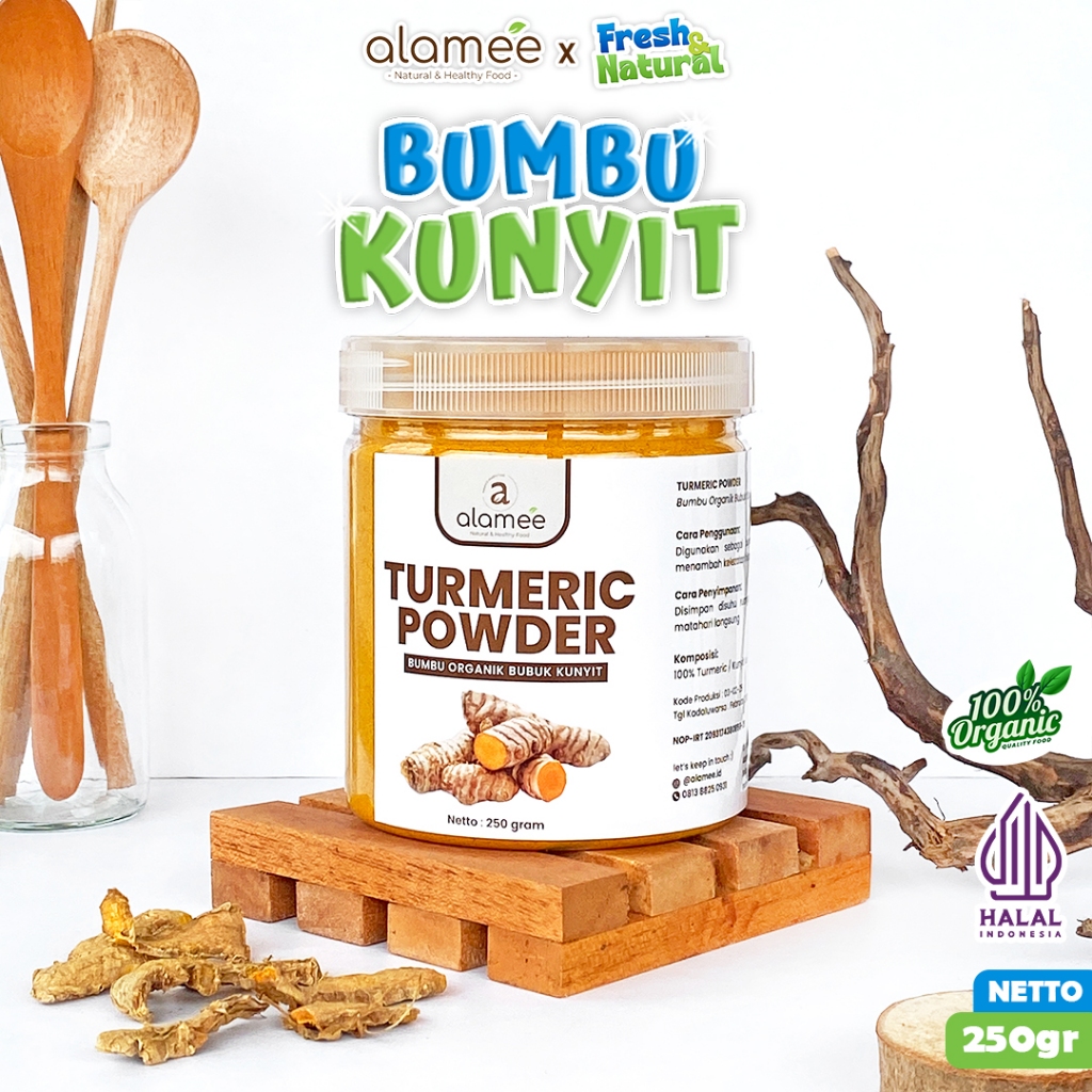 

ALAMEE Kunyit Bubuk Turmeric Seasoning Powder Bumbu Masak Dapur Masakan Instan fresh and natural