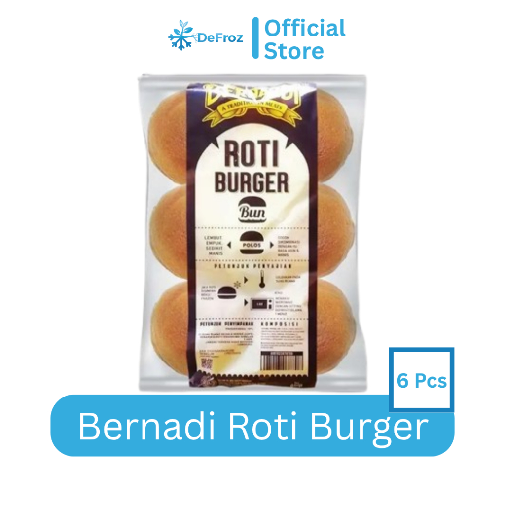 

BERNARDI Roti Burger Isi 6 Lembut Tanpa Pengawet