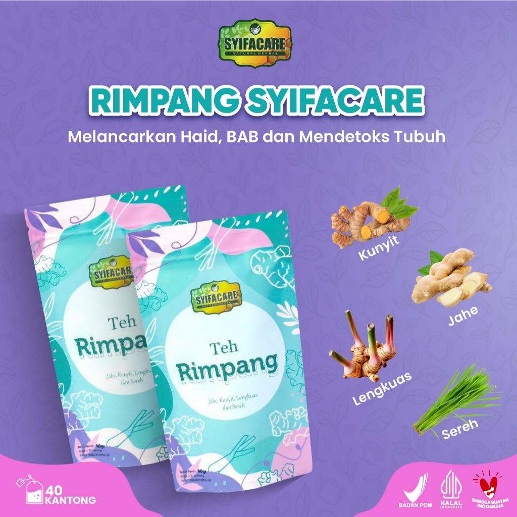 

Syifacare Teh Rimpang Premium Perpaduan Jahe, Kunyit, Lengkuas & Sereh Untuk Mengurangi Perut Buncit, Meningkatkan Sirkulasi & Membantu Detoks Tubuh