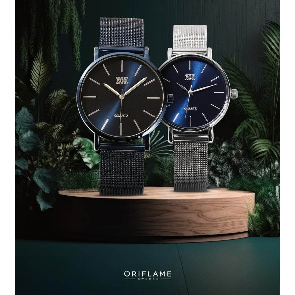 1028  Jam couple Quartz hadiah Oriflame DIJUAL MURAH