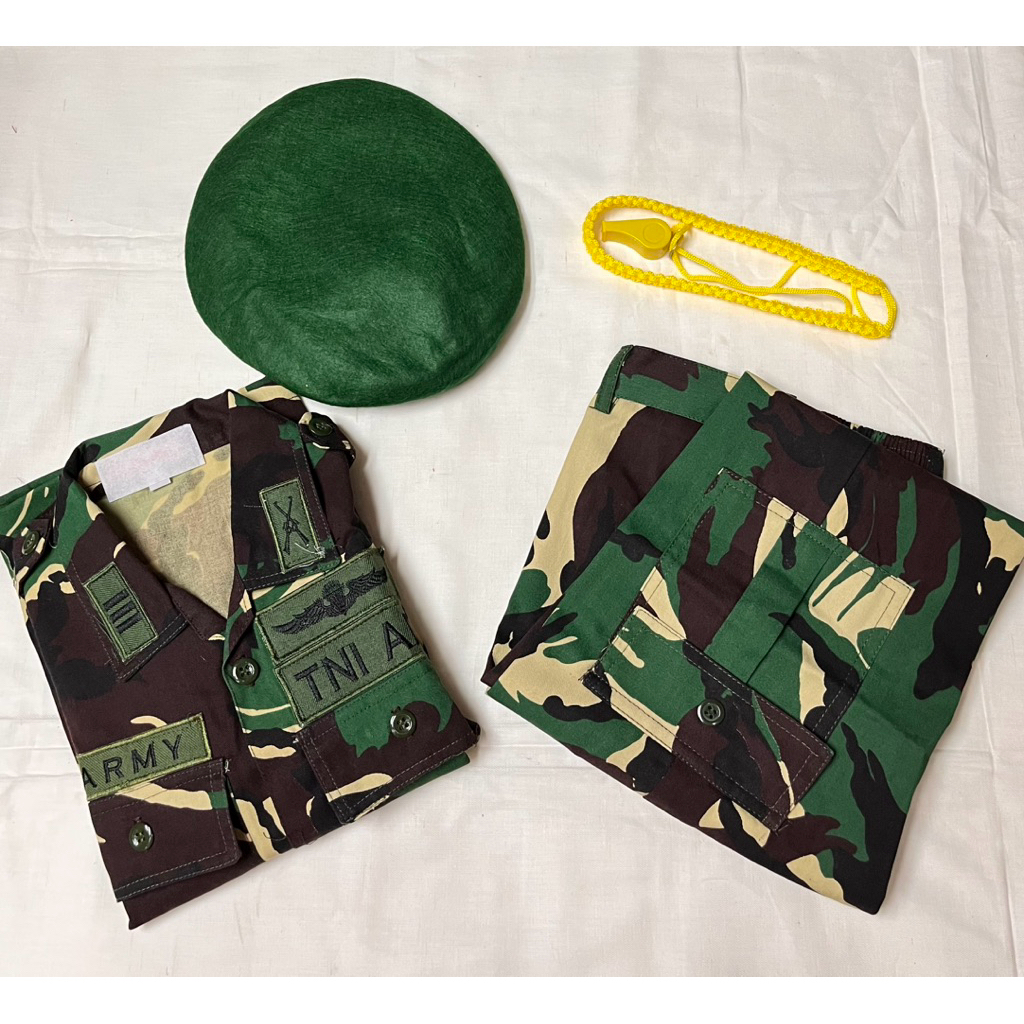 baju TNI AD anak lengan panjang / baju profesi / baju seragam TK / baju anak paud / baju karnaval / 