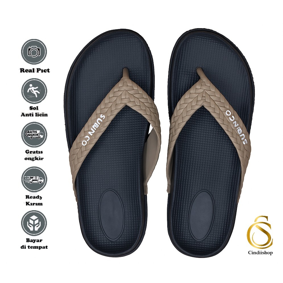 Sandal Jepit Wanita Karet Lentur CF-095