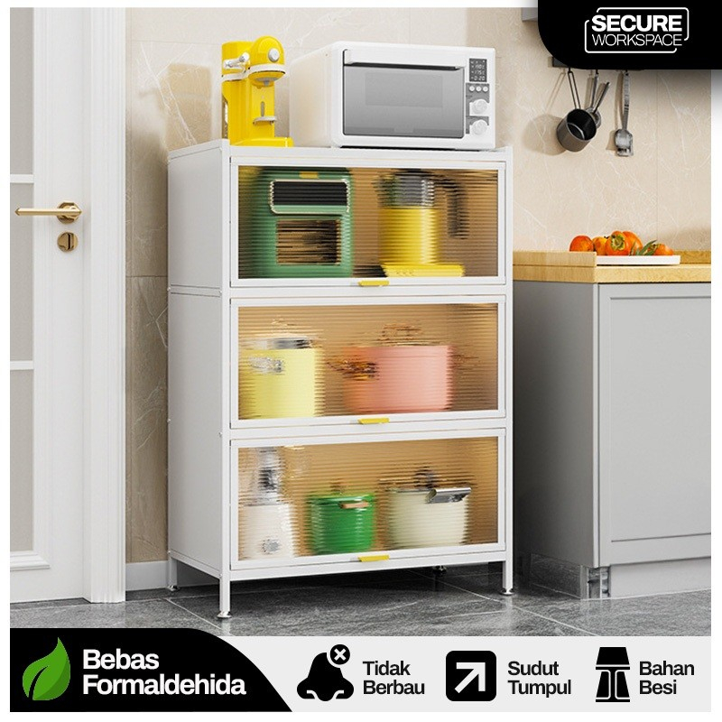 [KHUSUS INSTAN] Rak Dapur Besi Serbaguna Lemari Dapur Rak Dapur Lemari Dapur Lemari Rak Piring Besi