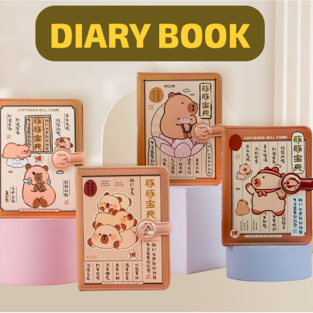 

Purple BK002 Buku Diary Capybara Journal Korea Cute Buku Catatan Harian Capibara Notebook Diary Magnetic Buku Tulis Anak Cocok Untuk Hadiah Kado Gift Ulang tahun