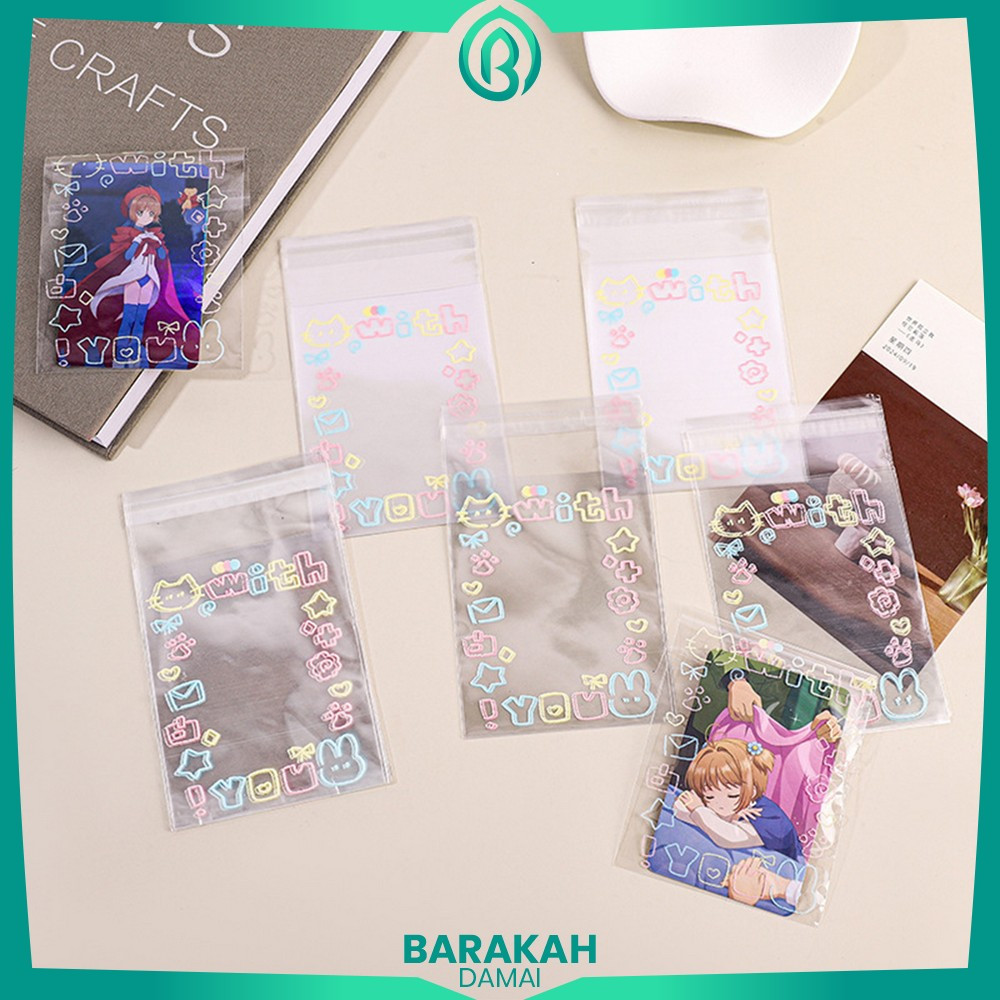 

Plastik Packing Bening 50PCS Sleeve Cover Kartu Kpop Motif Corak Warna Warni / Plastik Bungkus Photocard Hadiah Bingkisan Barakah Damai C1365