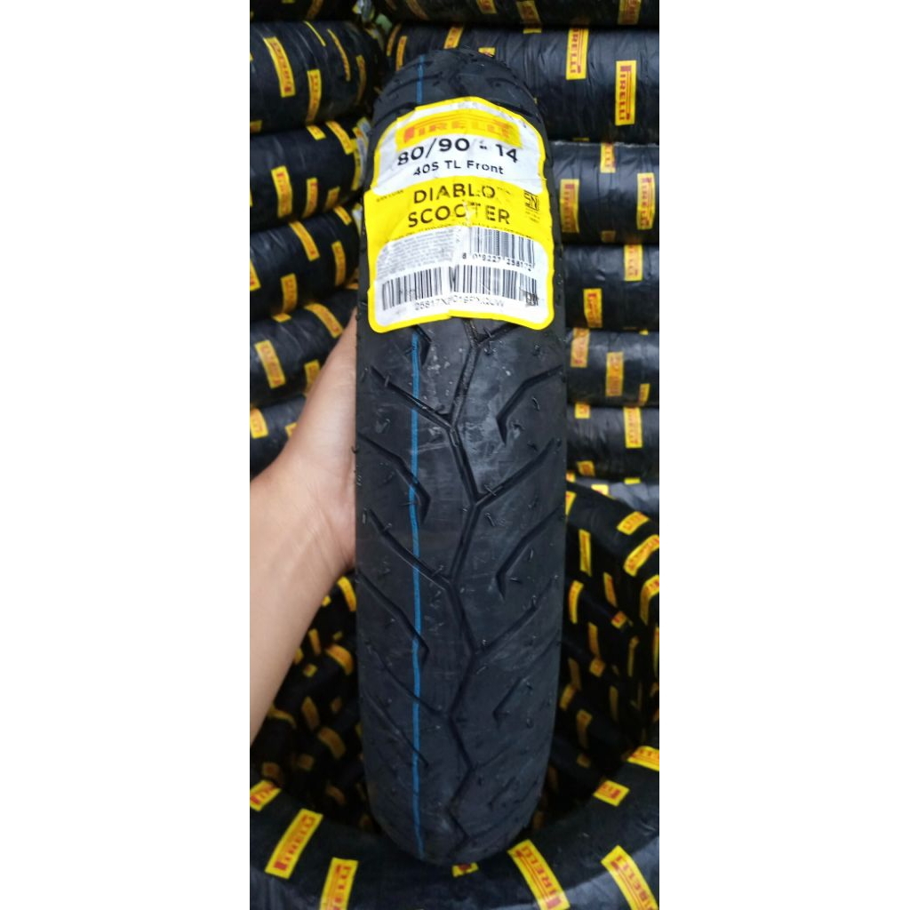 Ban tubeless PIRELLI ukuran 80/90-14