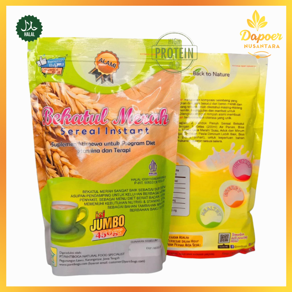 

Bekatul Beras Merah Premium 450 Gram 100% Original Pantiboga Organik