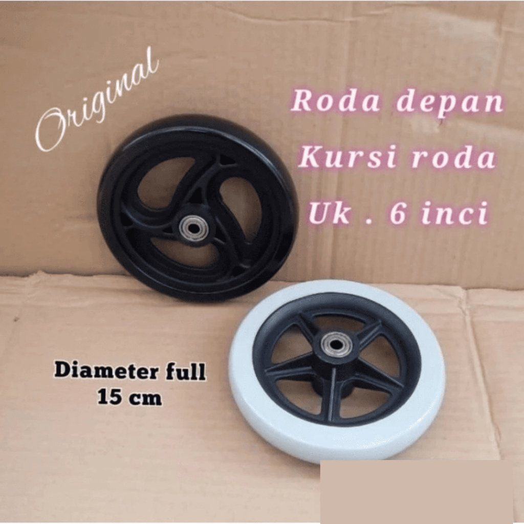 Roda Depan Kursi Roda 6 Inch Diameter 15 Cm