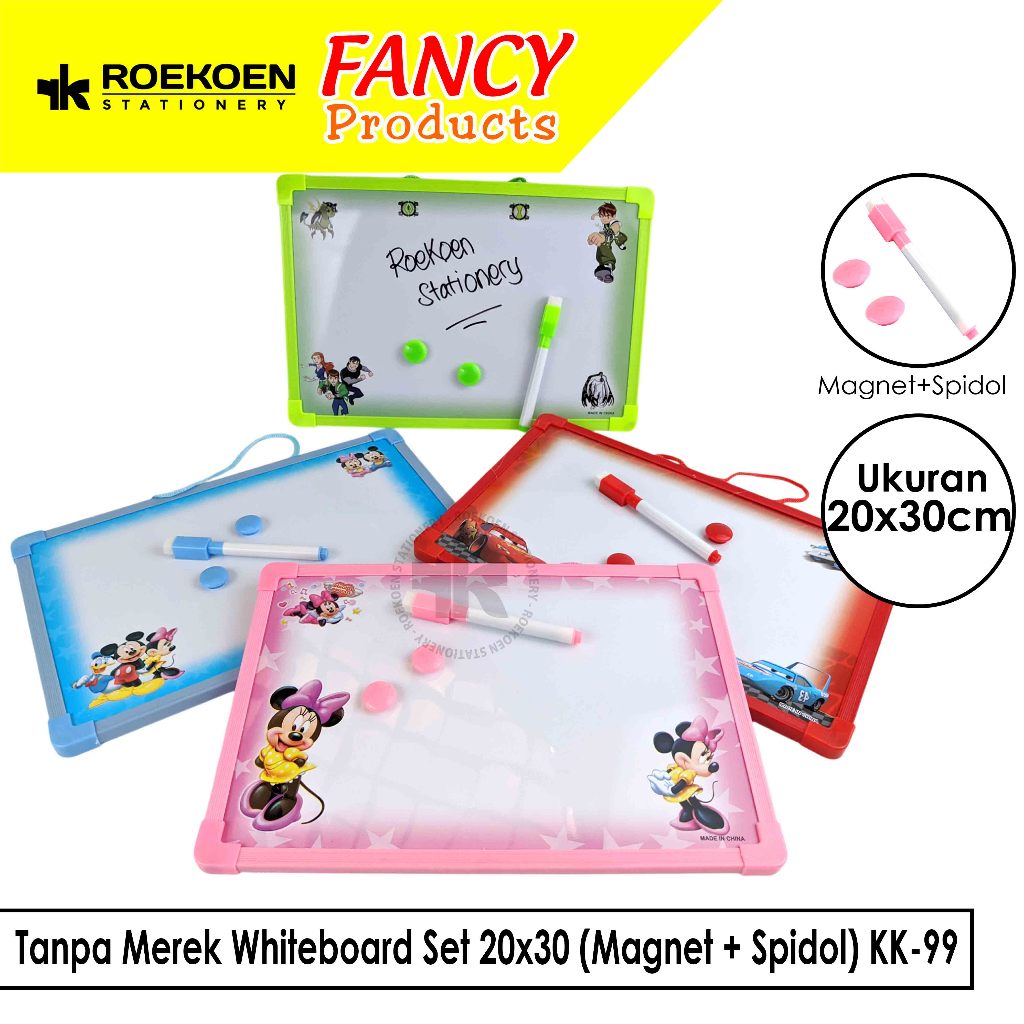 

Tanpa Merek Whiteboard Set 20x30 (Magnet + Spidol) KK-99