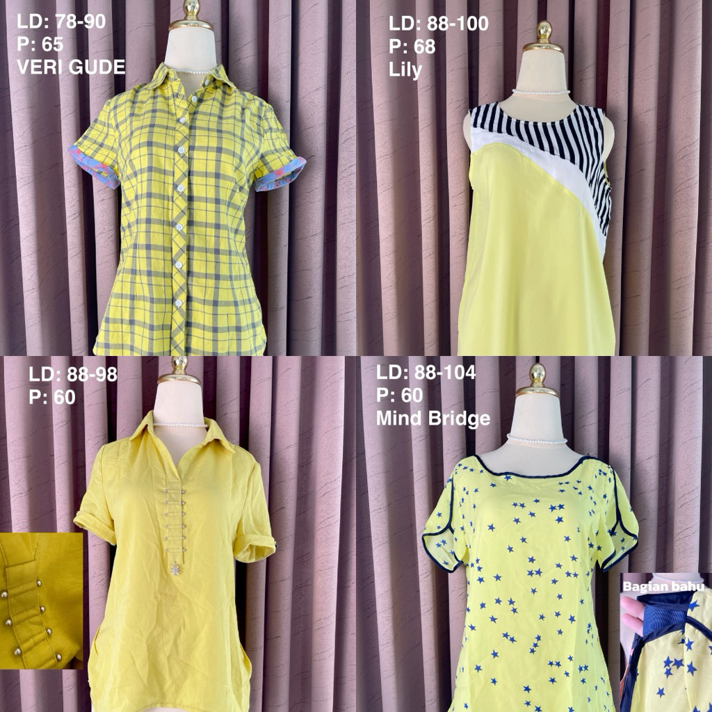 ATASAN/BLOUSE WARNA KUNING/ MUSTARD/YELLOW, ATASAN KUNING