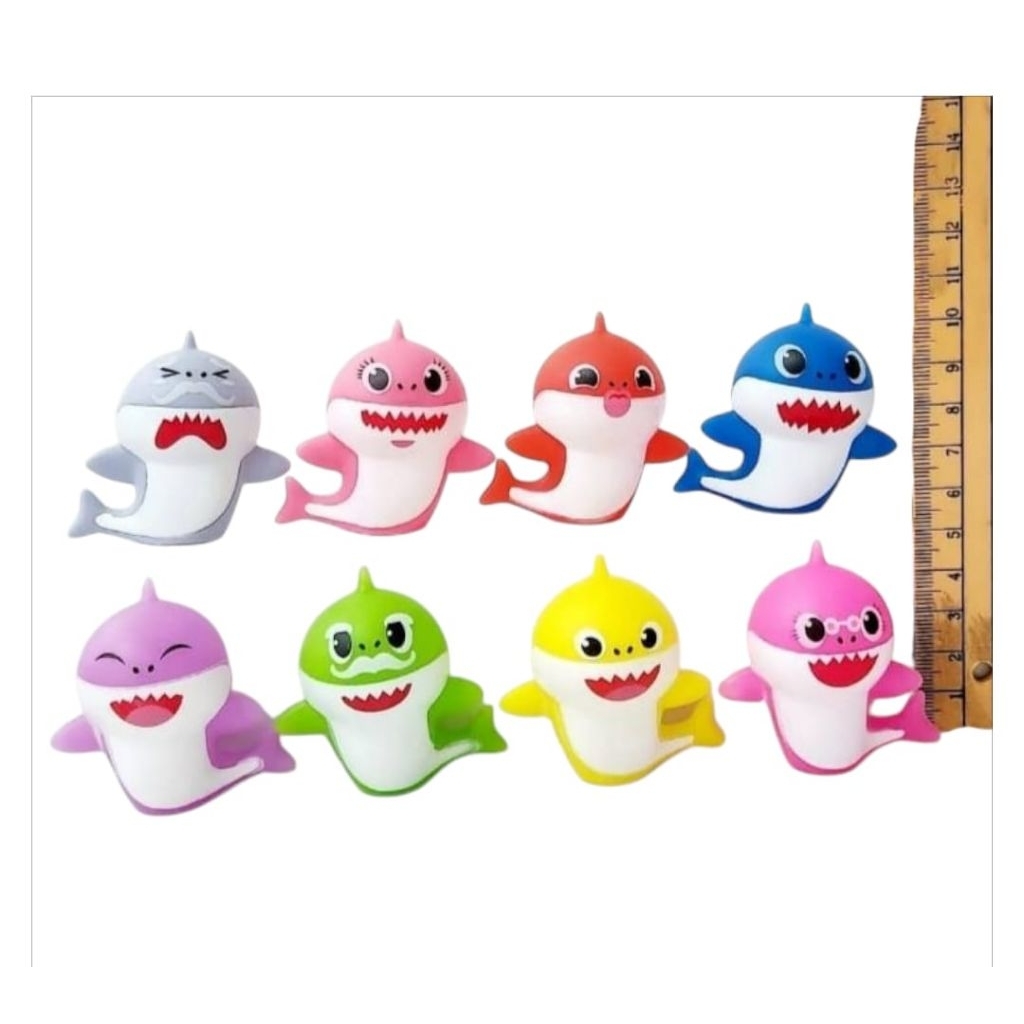pajangan topper kue boneka baby shark mainan figure baby shark ikan hiu
