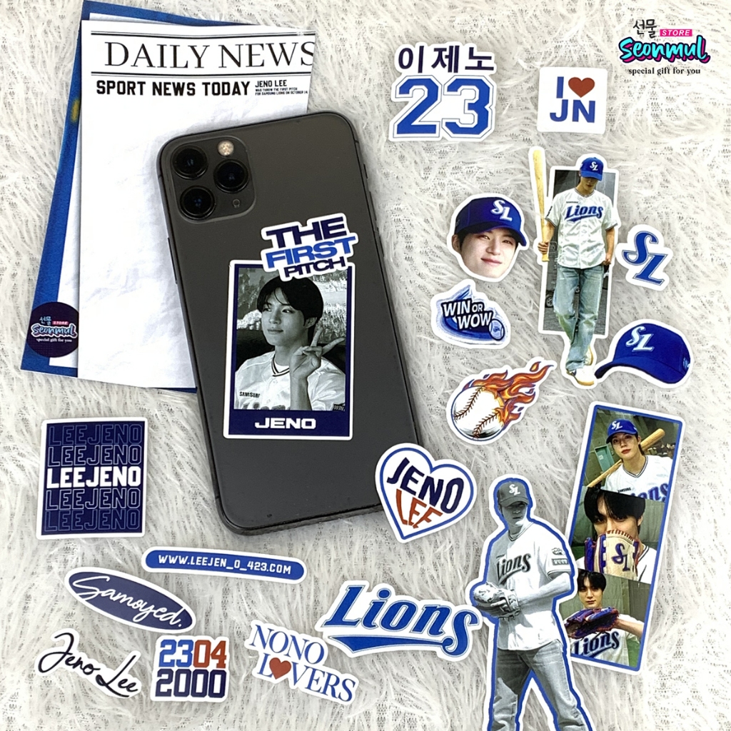 

STICKER LEE JENO NCT ' FIRST PITCH ' / STIKER KPOP NCT JENO / Sticker Die Cut / Sticker Deco Kpop