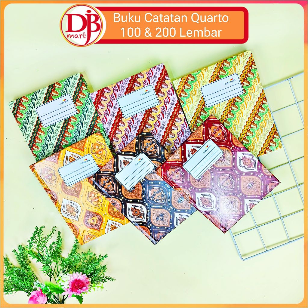 

DJB - Buku Catatan Quarto Batik Paperline – 100 & 200 Lembar | Hardcover Premium