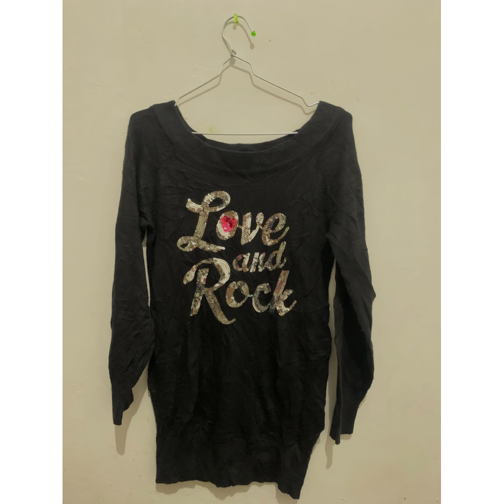 PRELOVED sweater motif bling bling (brand)