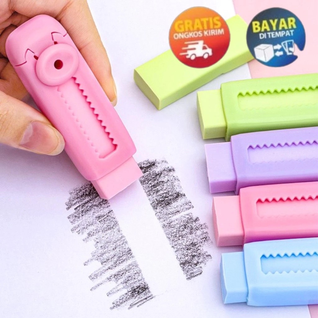 

Colorful Sliding Eraser Penghapus Geser Warna Hapusan Mekanik Warna Lucu