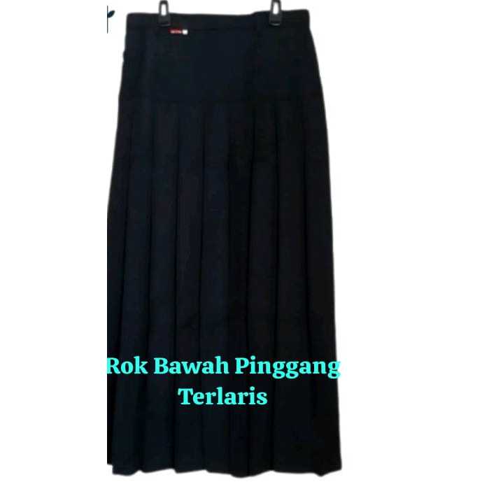 Rok Bawah Pinggang Hitam Putih Biru Coklat/Rok Baping SMP SMA/Rok Sekolah Rempel Bawah Pinggang