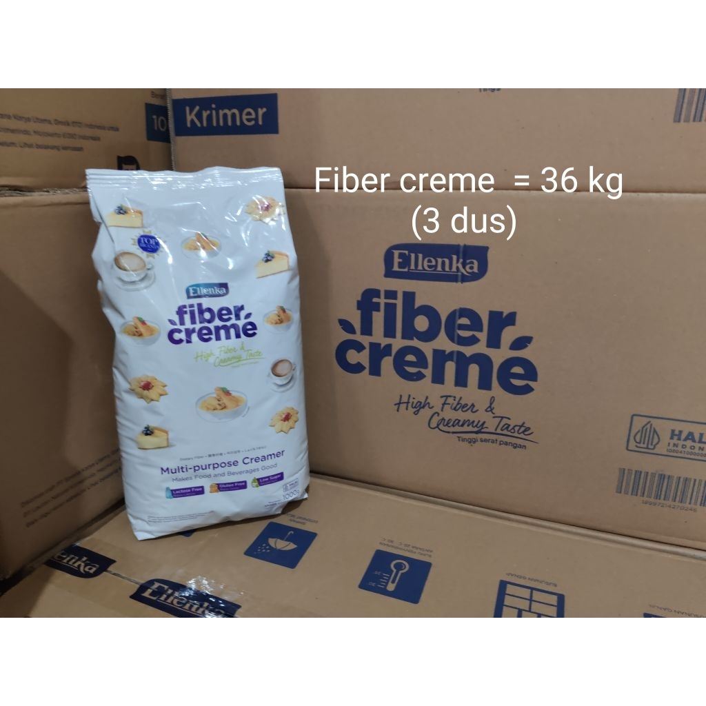 

Fiber Creme Ellenka 1 kg = 36 bks (3 dus) khusus pengiriman cargo (pengganti santan dan susu)