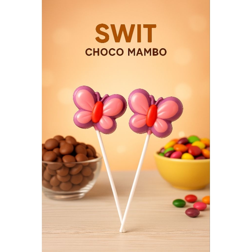 

5 Pcs Cokelat Coklat Karakter Kupu Kupu Butterfly Rasa Buah