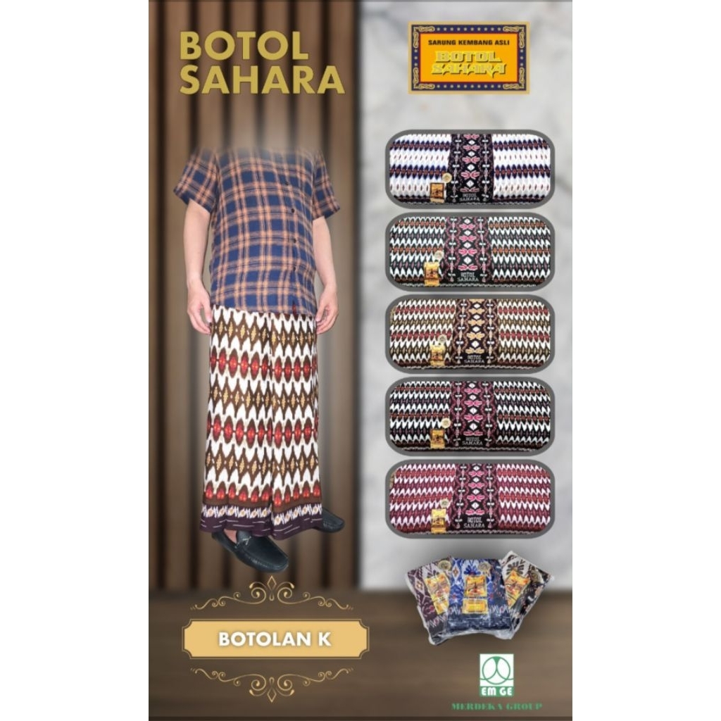 Sarung Botol - sarung goyor printing - sarung botol sahara - sarung adem
