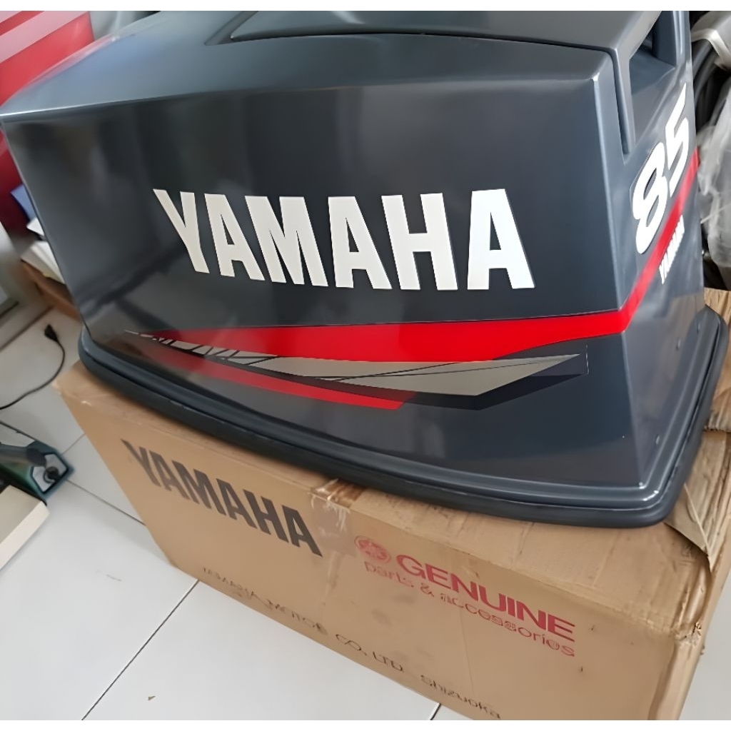 Kap Mesin Tempel Perahu Yamaha 5 PK Original Asli Pabrik Tutup Mesin Tempel Yamaha 15Pk, 20Pk, 25Pk,