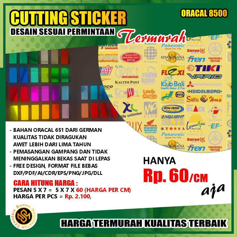 

Cutting Sticker Stiker Cuting Timbul Nama Oracal Translucent Buram