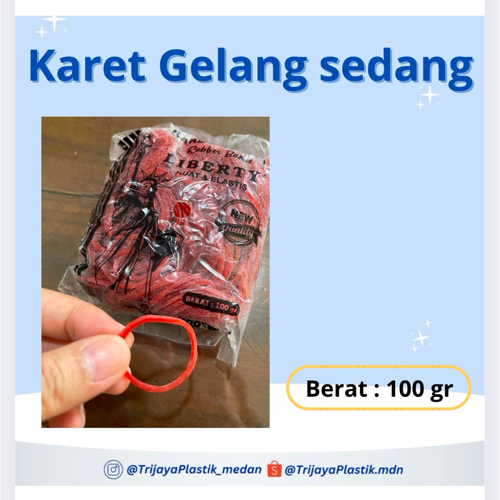 

Karet Gelang merah/kuning , Berat 100 gram
