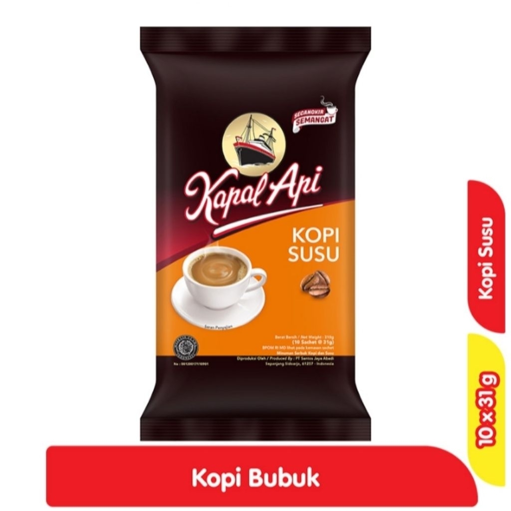 

Kapal Api Instant Kopi Susu 10 x 31 g