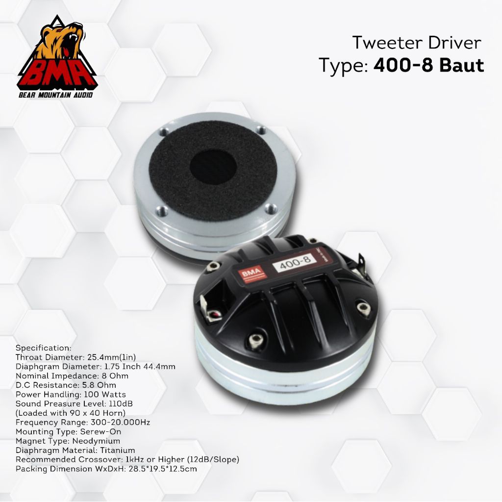 TWEETER DRIVER BMA 400-8 BAUT / TWEETER DRIVER
