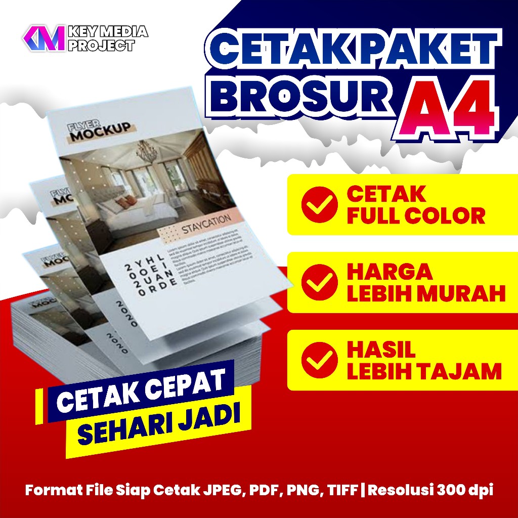 

Cetak Brosur A4 / Print Brosur A4 / Paket Brosur 1 Rim A4 / Cetak Flyer A4 / Cetak Brosur Murah A4