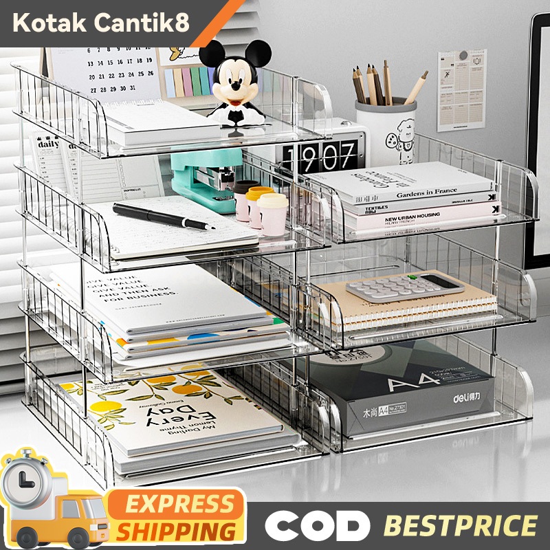 

Nampan Dokumen Plastik A4 Kotak Penyimpanan Multifungsi untuk Dokumen Kertas Buku dan Alat Tulis yang Dapat Ditumpuk Meja Stainless Desk Modern Minimalis dengan Bahan PET dan Pipa Stainless Steel 201 Berat 2 Lapis 1.130 Gram