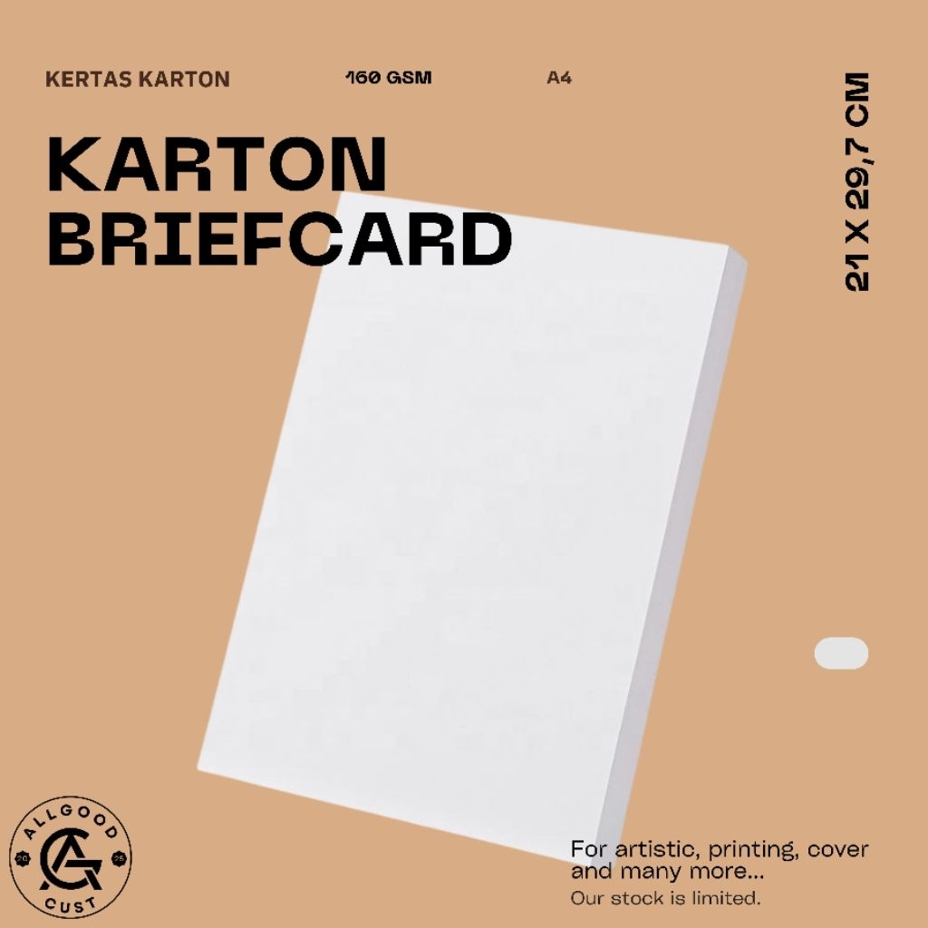 

Kertas Karton BC 160g A4 , Briefcard Kertas Gambar Printing Kreasi