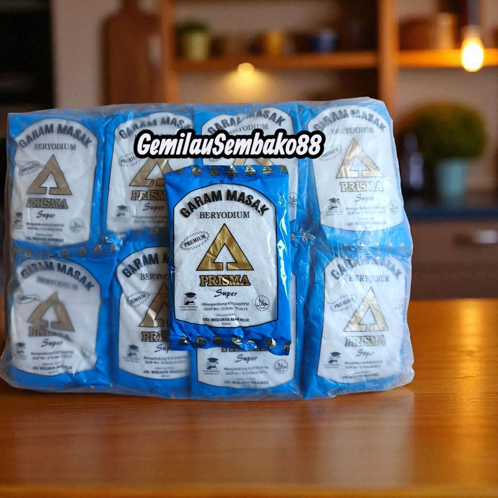 

40 PCS GARAM DAPUR HALUS CAP PRISMA SUPER KEMASAN 100 GRAM / GARAM BERYODIUM / GARAM / GAREM