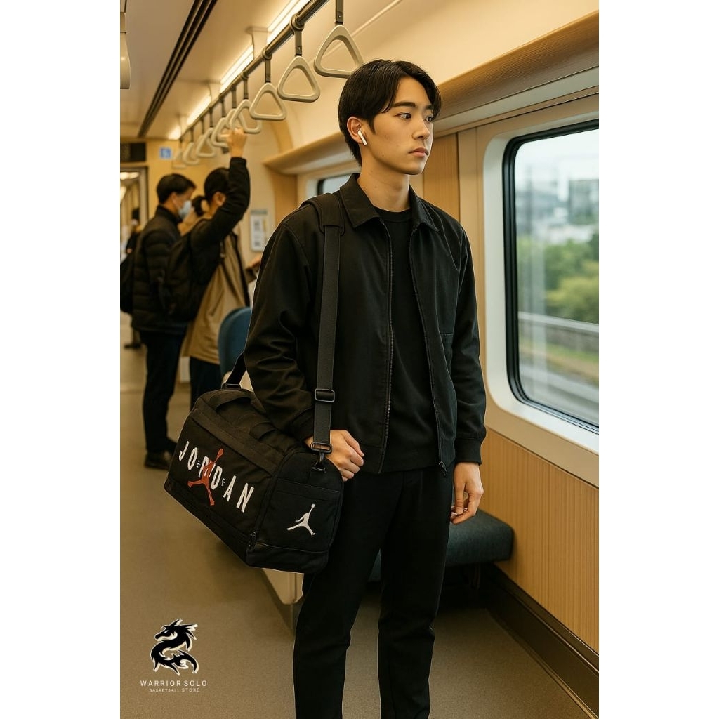 Tas Travel Jordan Hitam Merah / Tas Selempang Jordan / Tas Ransel Jordan