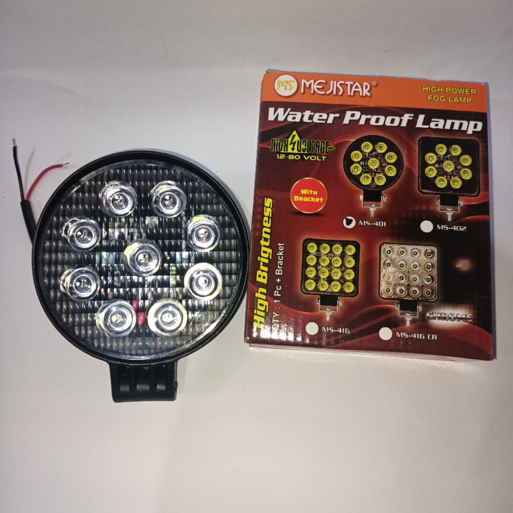 Lampu Kabut LED Lampu Sorot Truk 9 LED Bulat 12-80 Volt