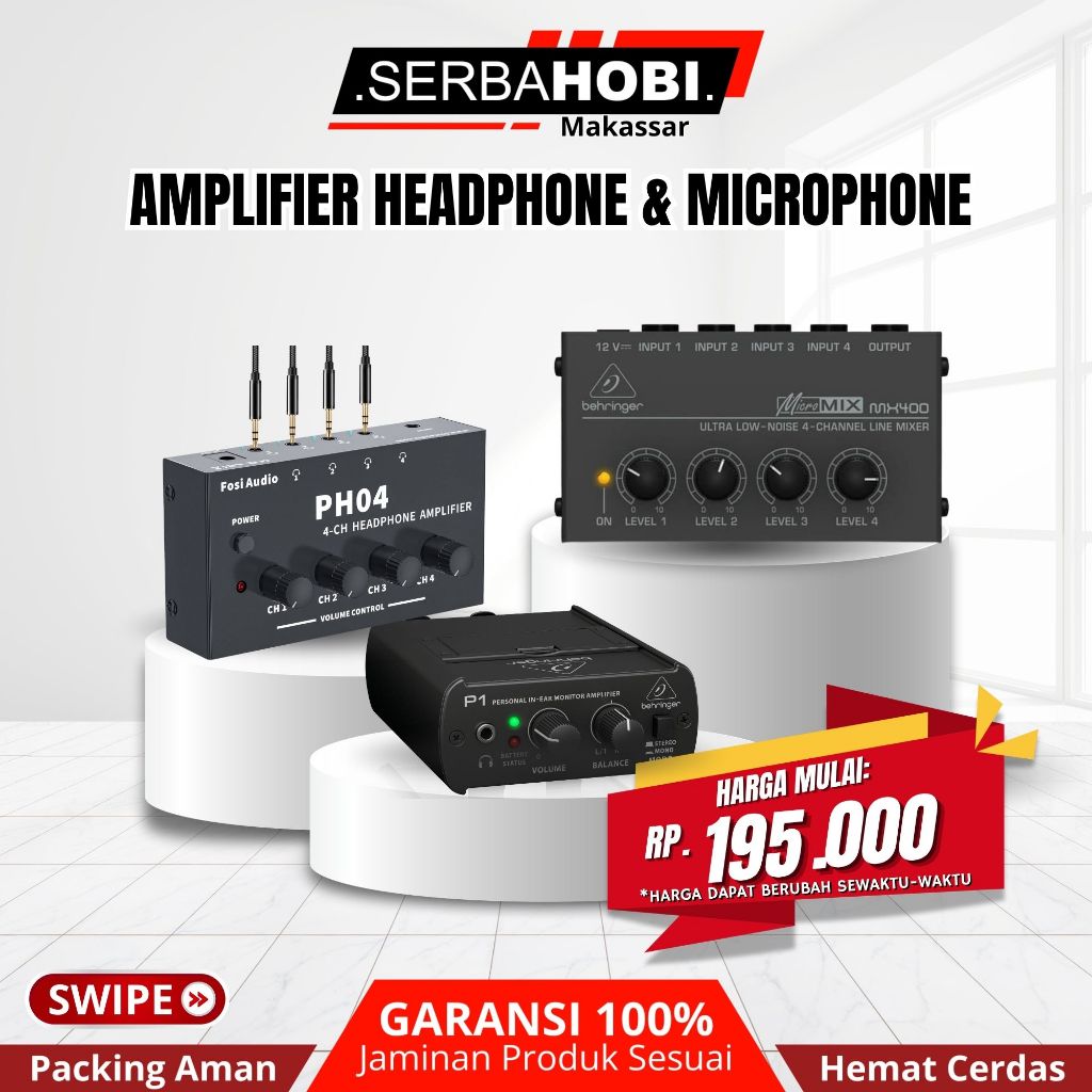 Amplifier Headphone & Mic Cocok untuk Studio & Rekaman