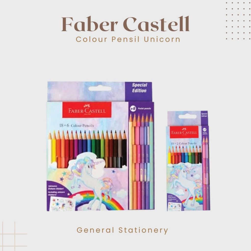 

Faber Castell Colour Pensil UNICORN / Pensil Warna Unicorn Merk Faber Castell