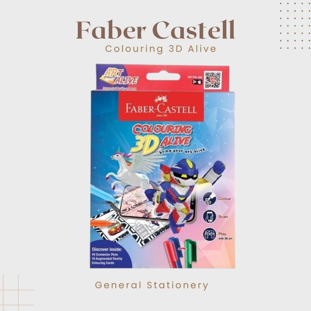 

Faber Castell Colouring 3D Alive / Set Mewarnai 3D Merk Faber Castell