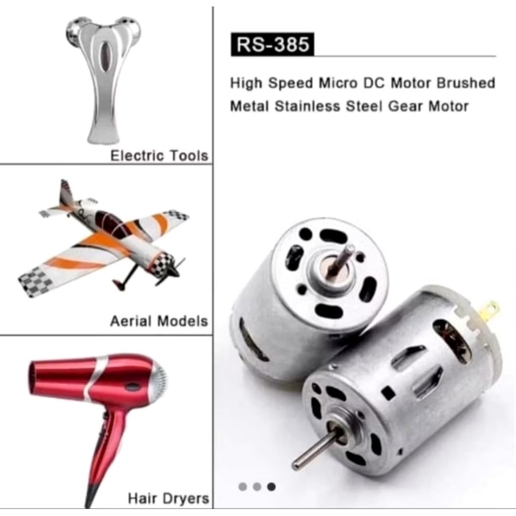 DC MOTOR RS385 RS-385 DINAMO 24VDC MOTOR BRUSHED