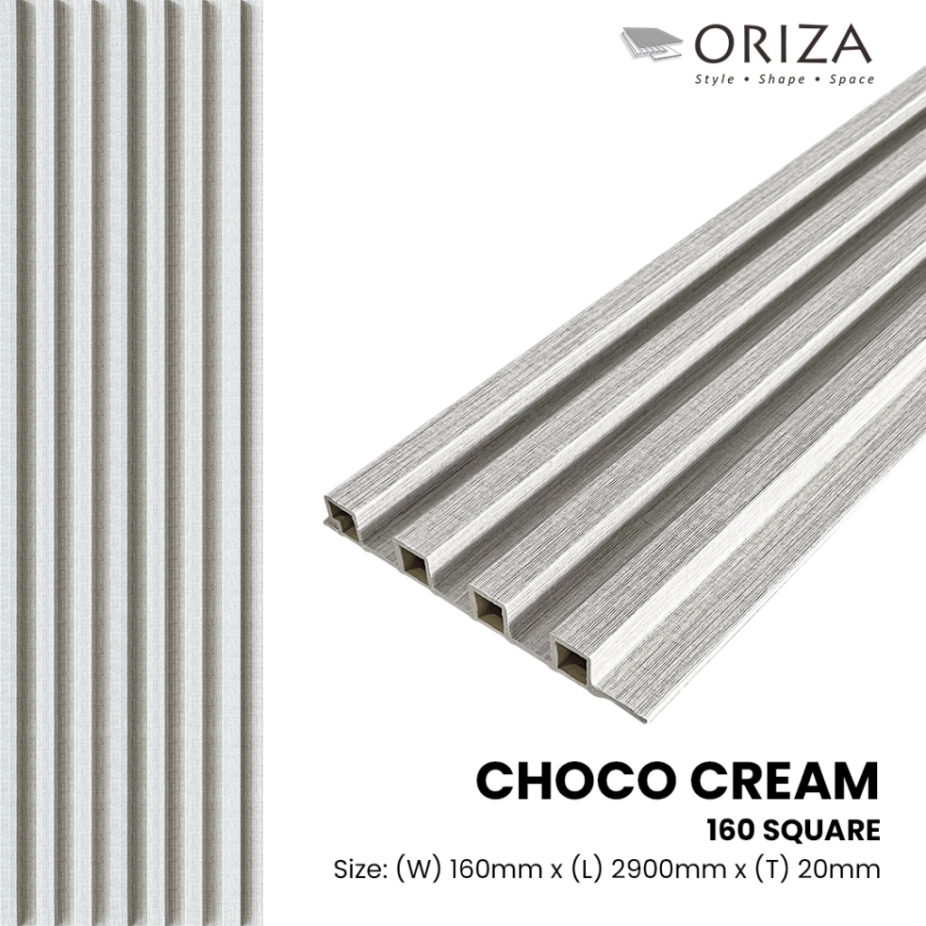 Oriza Wall Panel WPC 160 Square - Choco Cream